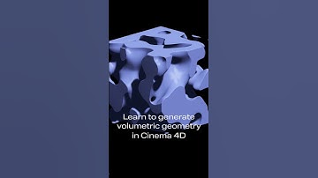 Learn to generate volumetric geometry in Cinema 4D