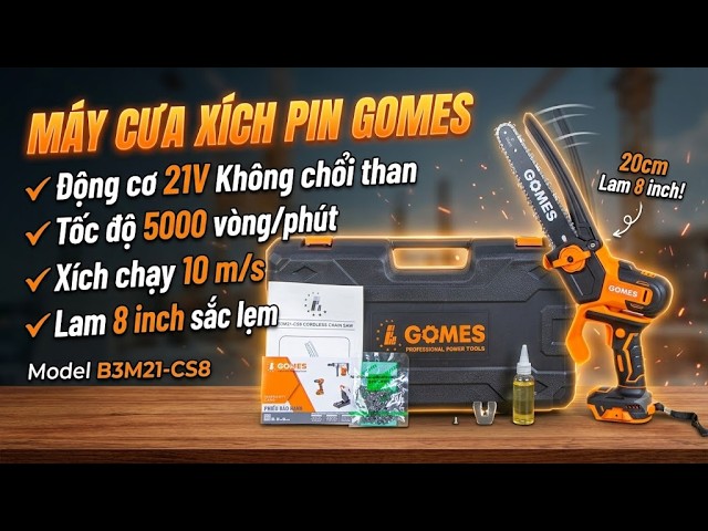 Máy cưa xích chạy pin GOMES B3M21-CS8