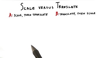 Scale versus Translate - Interactive 3D Graphics
