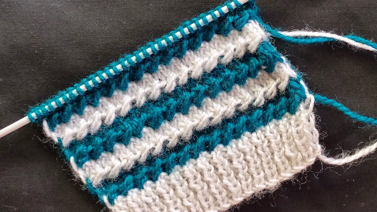 Two colour sweater design for baby boy & girl/double colour knitting design/दो रंग की बुनाई