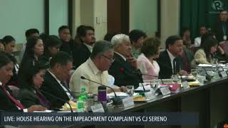 Justice Tijam testifies at House hearing on Sereno impeachment complaint