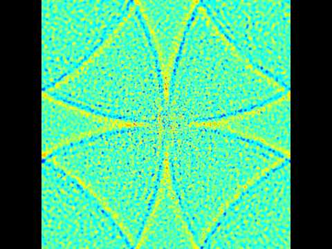 Wave equation on coordinateless triangular grid