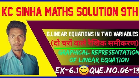 Linear equation in two variables(दो चर वाले रैखिक समीकरण)।। Lesson-6।। Class-9th।।Theory।। Part-02।।