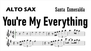 You're My Everything Alto Sax Sheet Music Backing Track Play Along Partitura