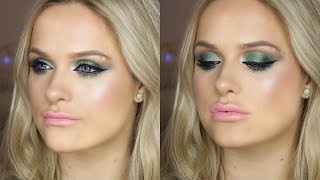 Glamorous Festive Green Eyes Makeup Tutorial | Jordan Bone