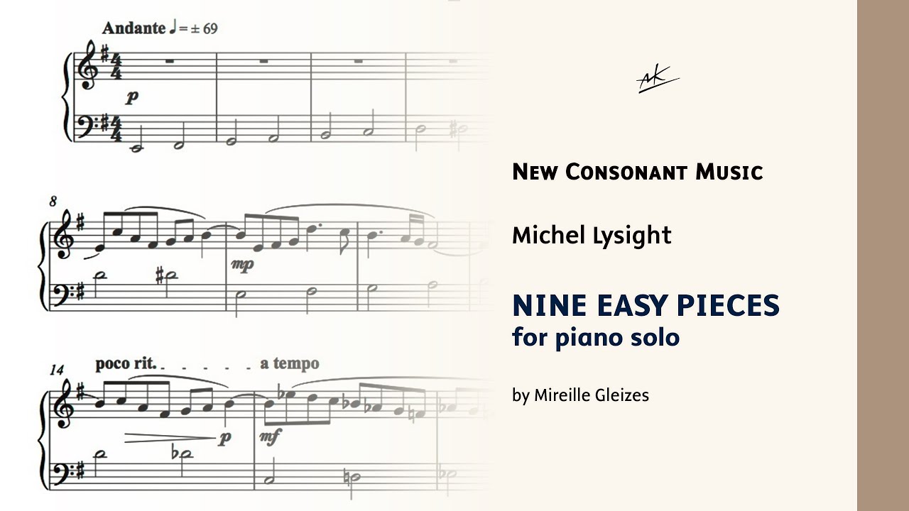 M. Lysight: Nine Easy Pieces for piano (M. Gleizes)