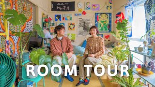 【ROOMTOUR】Colorful Furniture and Artwork in a Retro 2DKJapanese couple