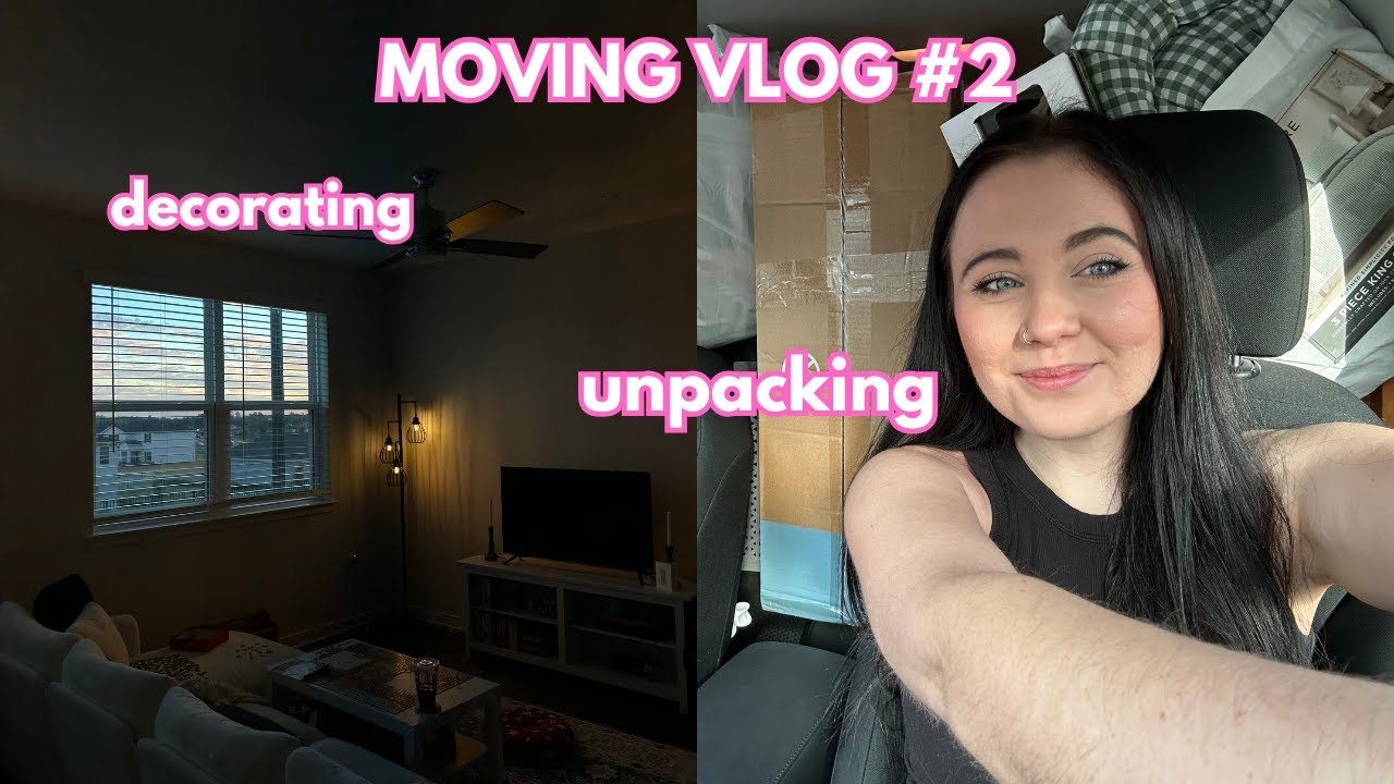 moving out for the first time !! | unpacking, decorating my new place + tour 📦❤️