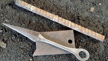 Forge A Japanese Kunai From Rusty Rebar