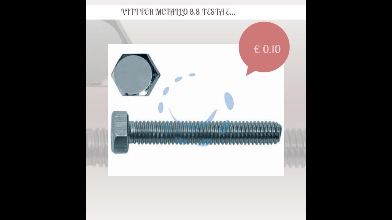 Viti Completamente Filettate Grado 8.8 Confezione Da 12 Bulloni
