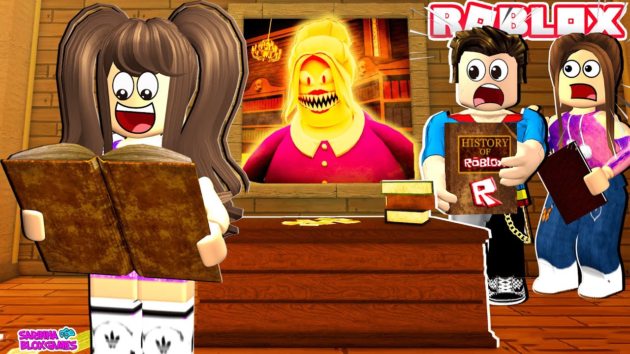 Roblox - ESCAPAMOS DA BIBLIOTECA ASSUSTADORA (Escape Miss Marie's Library)