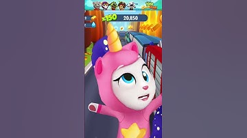 Talking Tom Gold Run Unicorn Angela VS Talking Tom Hero Dash Super Trooper Tom Funny Fails & Falls