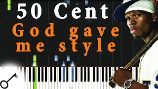 50 Cent - God gave me style [Piano Tutorial] Synthesia | passkeypiano