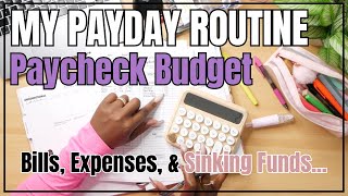 payday routine | how i manage my money as a unemployed 40 year old | detailed