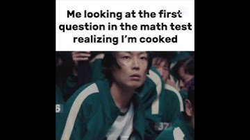 in math test realizing i