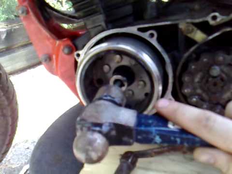 Remove flywheel stator without special tools YouTube