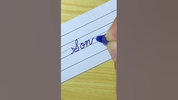“Sonam” How to write Beautiful Name in English Cursive Writing | Cursive Handwriting Practice