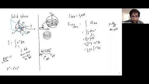 Rotational Inertia of a Solid Sphere about an Axis through its Center - Using Disks