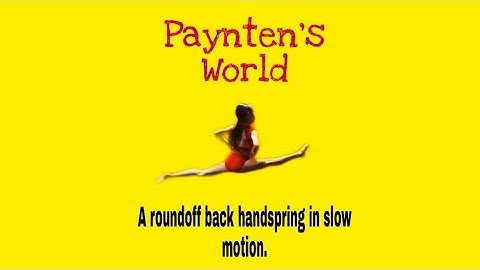 Gymnastics - How to do a roundoff back handspring - in Slow Motion