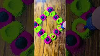 Simple rangoli।Satisfying rangoli। Easy Rangoli Tips and Tricks।ASMR#satisfying #asmr #yarn #rangoli