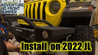 Install video of Barricade Adventure Bumper on 2022 Jeep Wrangler JL