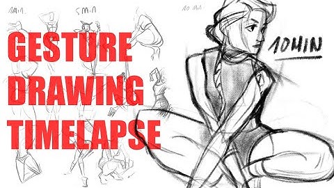 Gesture Drawing practice Timelapse
