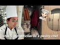 organize and decorate my work locker with me! locker organization as a pastry chef