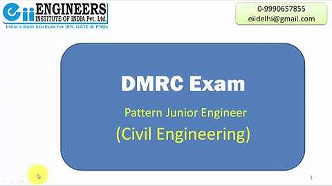 DMRC Exam Pattern for Junior Engineers