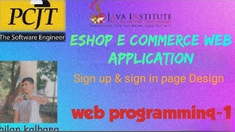 Eshop Web Application Sign In Process |1st year | Java Institute.