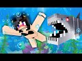 How GIRL Escape from SHARK in Minecraft ? EVIL SHARK !