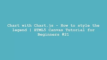 Chart with Chart.js - How to style the legend | HTML5 Canvas Tutorial for Beginners #21