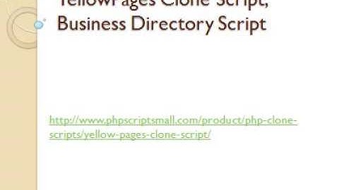 Business Directory Script | Yellow Pages Clone Script