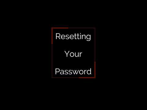 Resetting your Password in the Portal