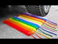 EXPERIMENT: CAR vs COLORFUL  BALLOONS - Crushing Crunchy &amp; Soft things with car - ASMR, Satisfying