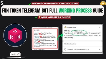 FUN Token Telegram Bot Full Guide ✅ | Quiz, Price, Withdrawal to Binance | Real or Fake?