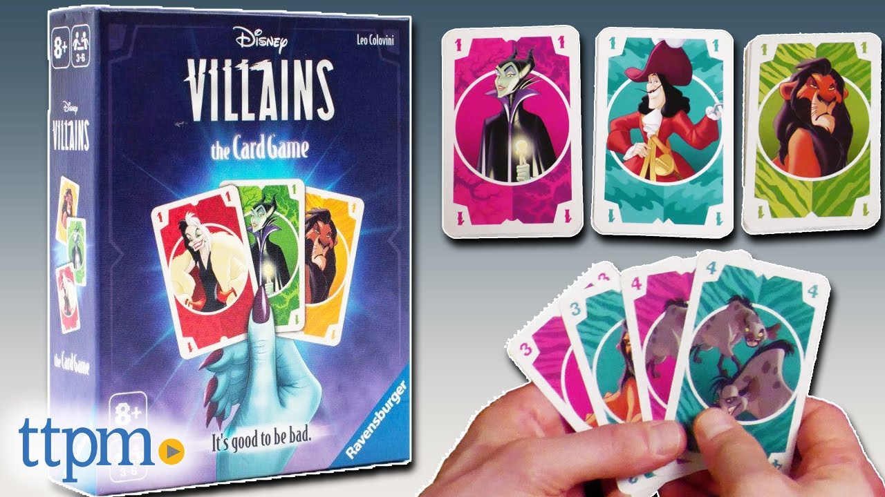  Ravensburger Disney Villains The Card Game – A Wickedly Fun  Card Game for Boys and Girls Ages 8 and Up : Toys & Games