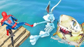 GTA 5 Spiderman vs Bugs bunny Jumps fails & Ragdolls Compilation ep.43 (Euphoria physics)