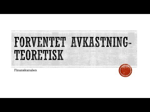 Beregning av forventet avkastning med kjente sannsynligheter