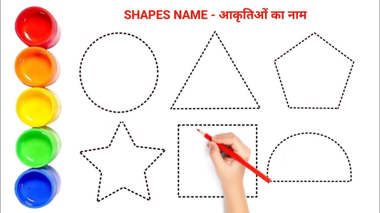 Shapes song for kids, Learn 2d shapes, colors for toddlers | Preschool Learning part - 128