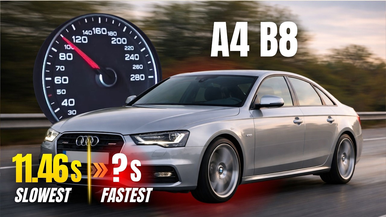 Audi A4 b8 0–100 km/h Acceleration Battle. Which Engine Is The FASTEST?