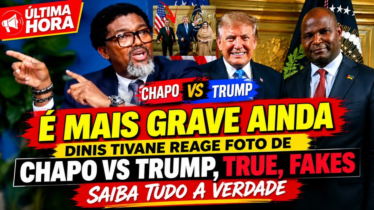 Dinis Tivane reage foto de Daniel Chapo e Donald Trump em Nova Iorque Estados Unidos