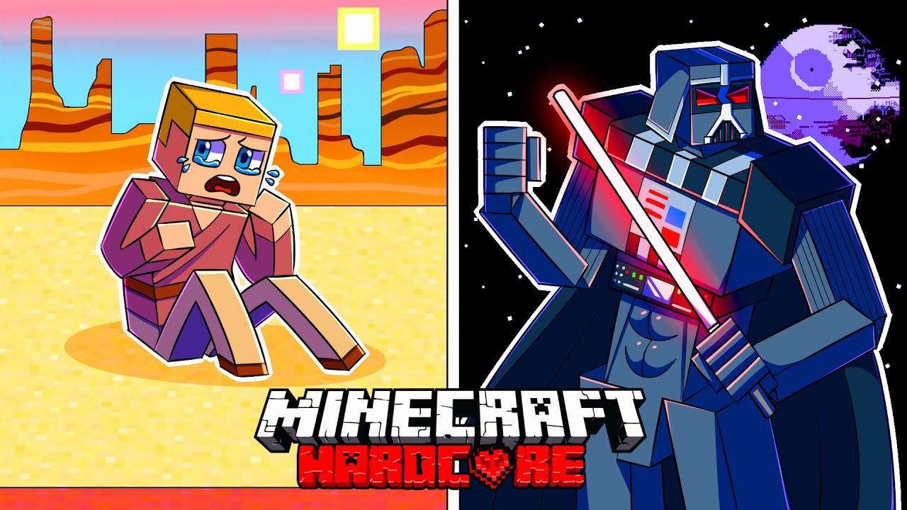 I Survived 100 DAYS as DARTH VADER in HARDCORE Minecraft!