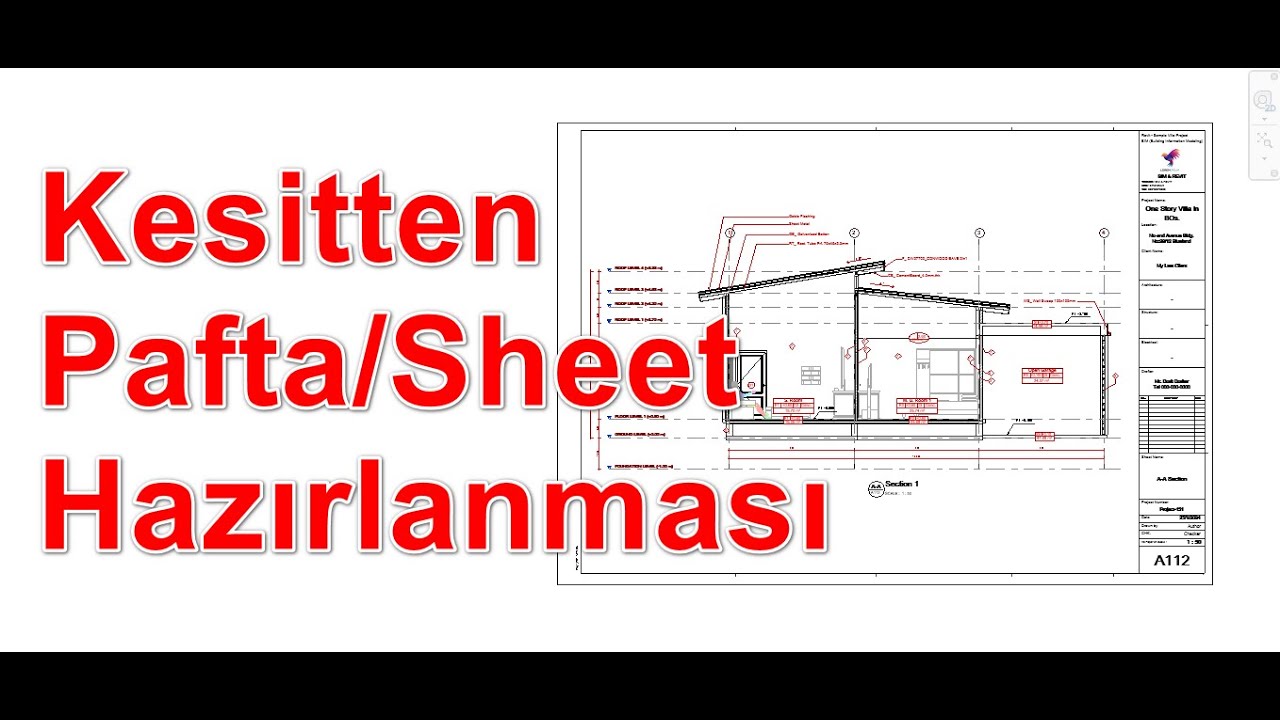 Mimari Revit Projesi - Kesitlerden Pafta / Sheet Hazırlanması - Bölüm ...