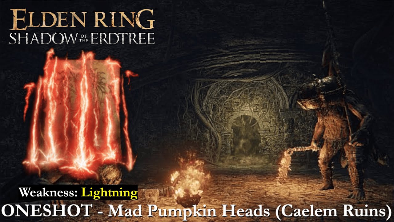 ELDEN RING - ONESHOT All Bosses (189/207): Mad Pumpkin Heads (Caelem Ruins)
