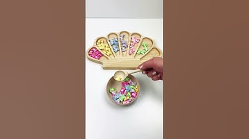 Satisfying colorful beads sorting ASMR! #satisfying #beads #foryou #colorsorting