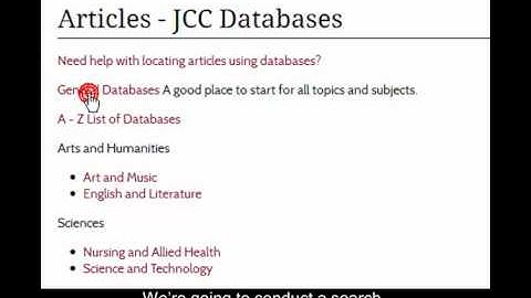Finding articles in library databases