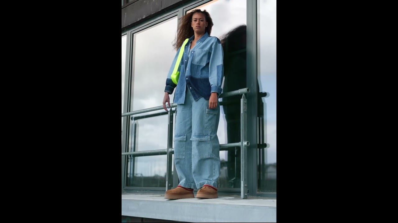 🟤 UGG Tazz Slippers Chestnut - каштановые угги на платформе Тазз в магазине Ouggi.ru 