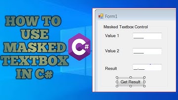 How to use Masked TextBox and DateTimePicker in C# Visual studio | MaskedTextBox C#