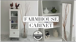 Farmhouse Cabinet  With Chicken Wire | Furniture Transformation | Cabinet Door Chicken Wire