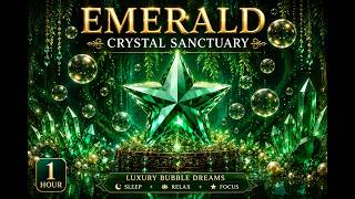 💚 Emerald Crystal Bubble Sanctuary ✨ Luxury Dreams | Sleep • Relax • Focus